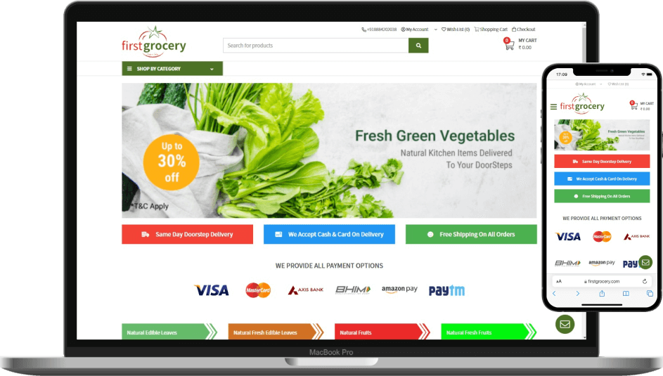 First Grocery - Subscription Based Grocery On-Demand Delivery Website
