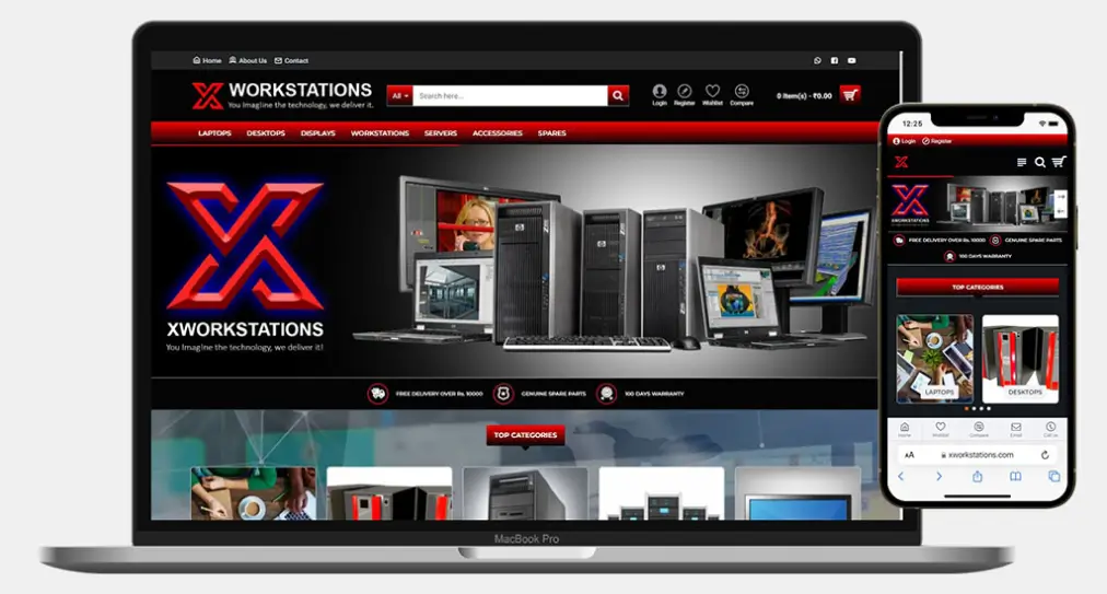 X Workstations - E-Commerce Website For An Refurbished Store