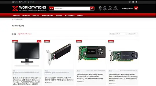 X Workstations - E-Commerce Website For An Refurbished Store